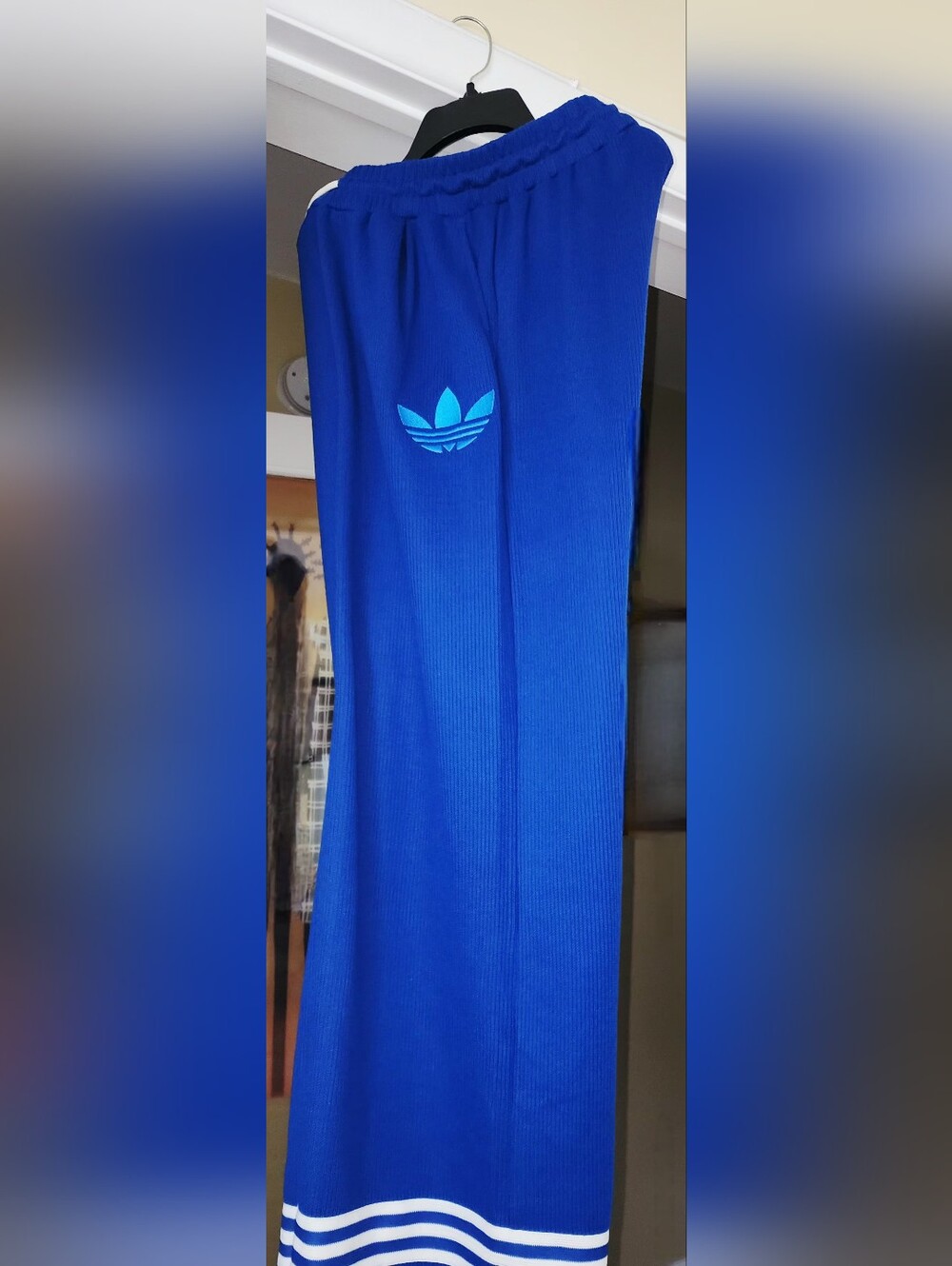 adidas Royal Blue Track Pants with Trefoil Emblem